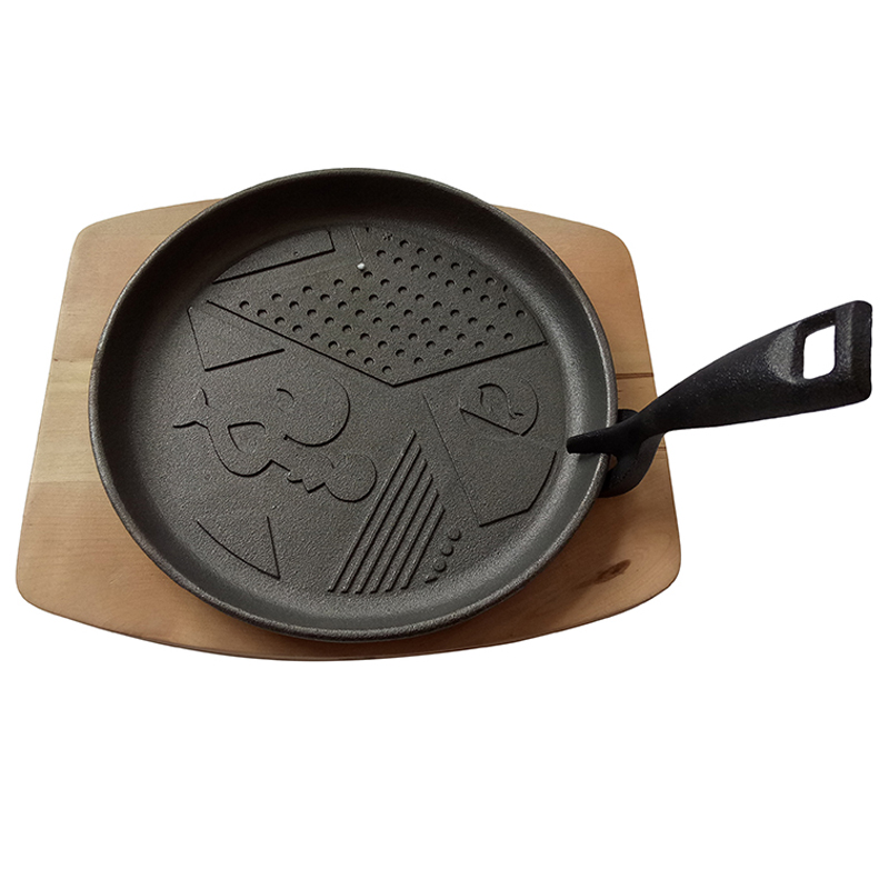 Wholesale Cast Iron cow shape plate steak pan sizzler pan factory and  suppliers