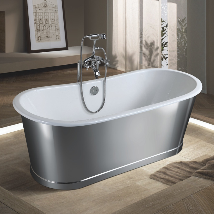 Wholesale silver indoor freestanding cast iron tub cast iron tub with